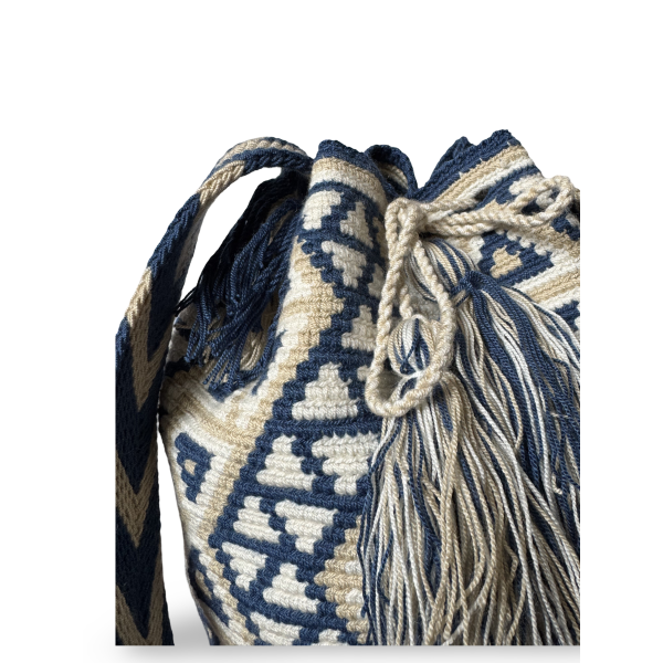 handmade wayuu bucket bag authentic geometric design colombian artisan mochila colorful crossbody