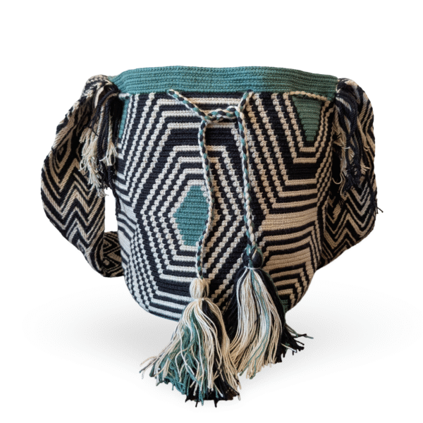Selva · Forest Green Handwoven Wayuu Mochila
