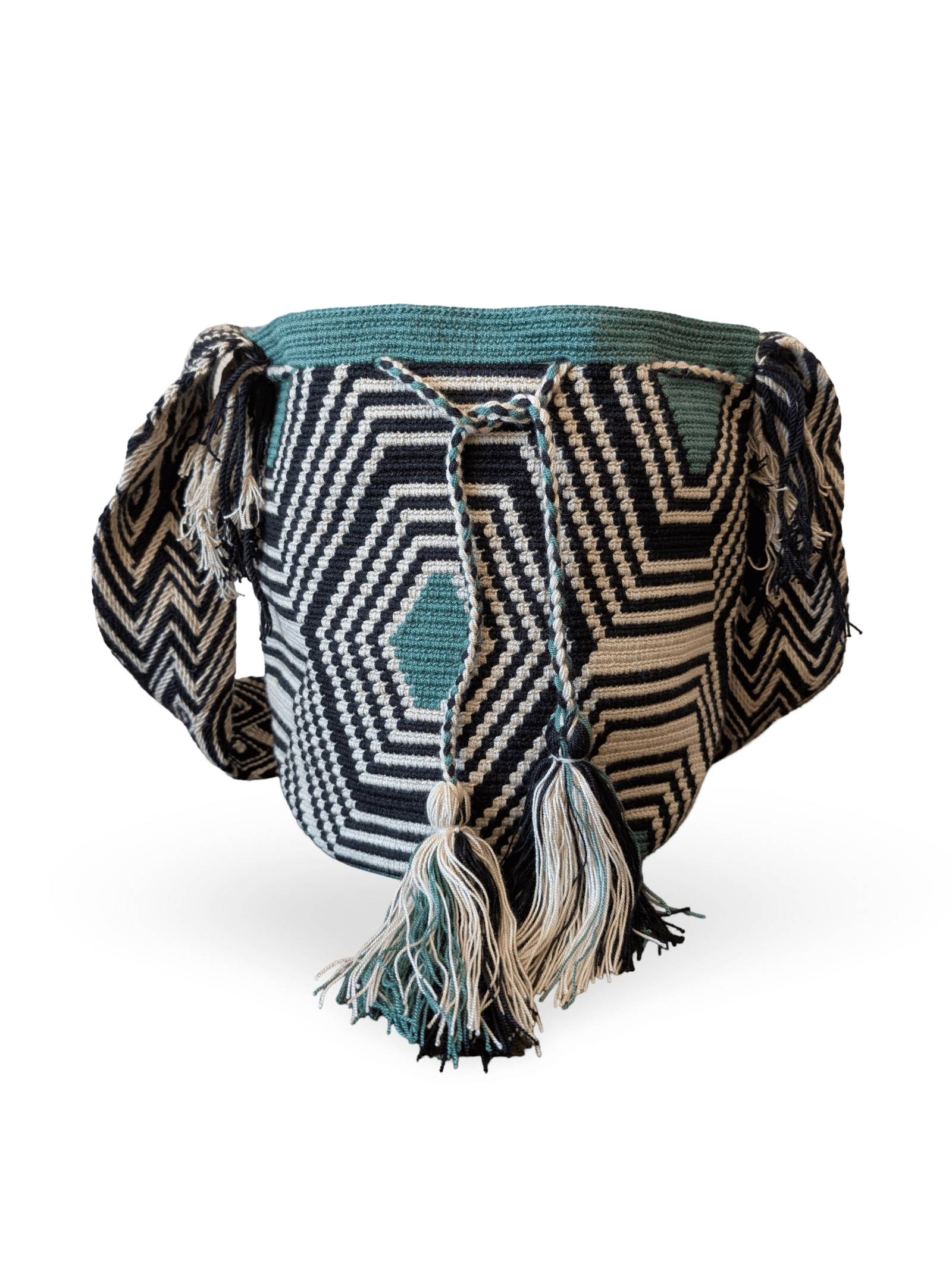 Selva · Forest Green Handwoven Wayuu Mochila