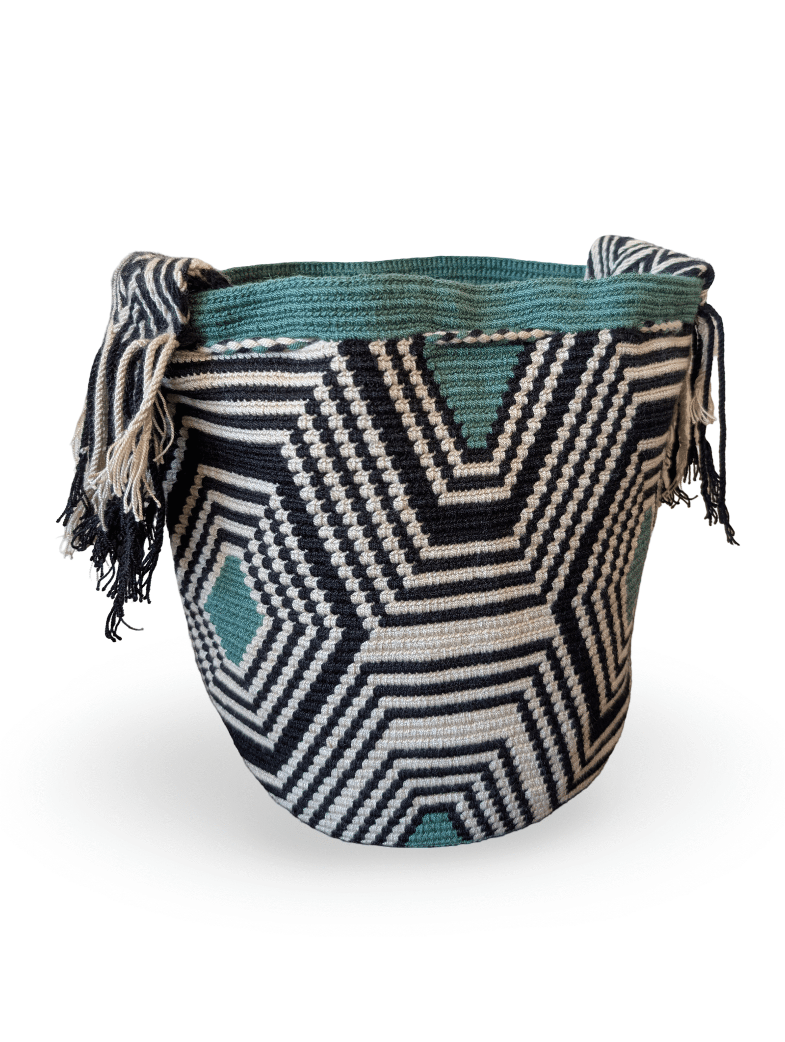 Selva · Forest Green Handwoven Wayuu Mochila - Image 5