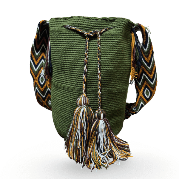 Green Handmade Wayuu Bucket Bag