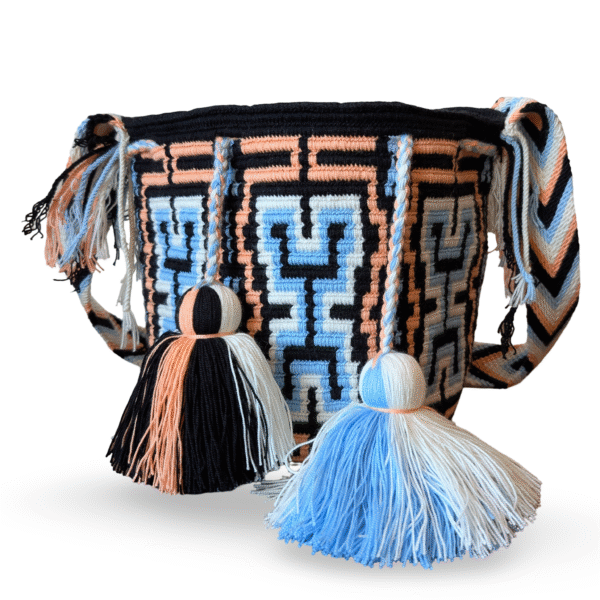 Tribu Tropical Handwoven Wayuu Mochila Bucket Bag