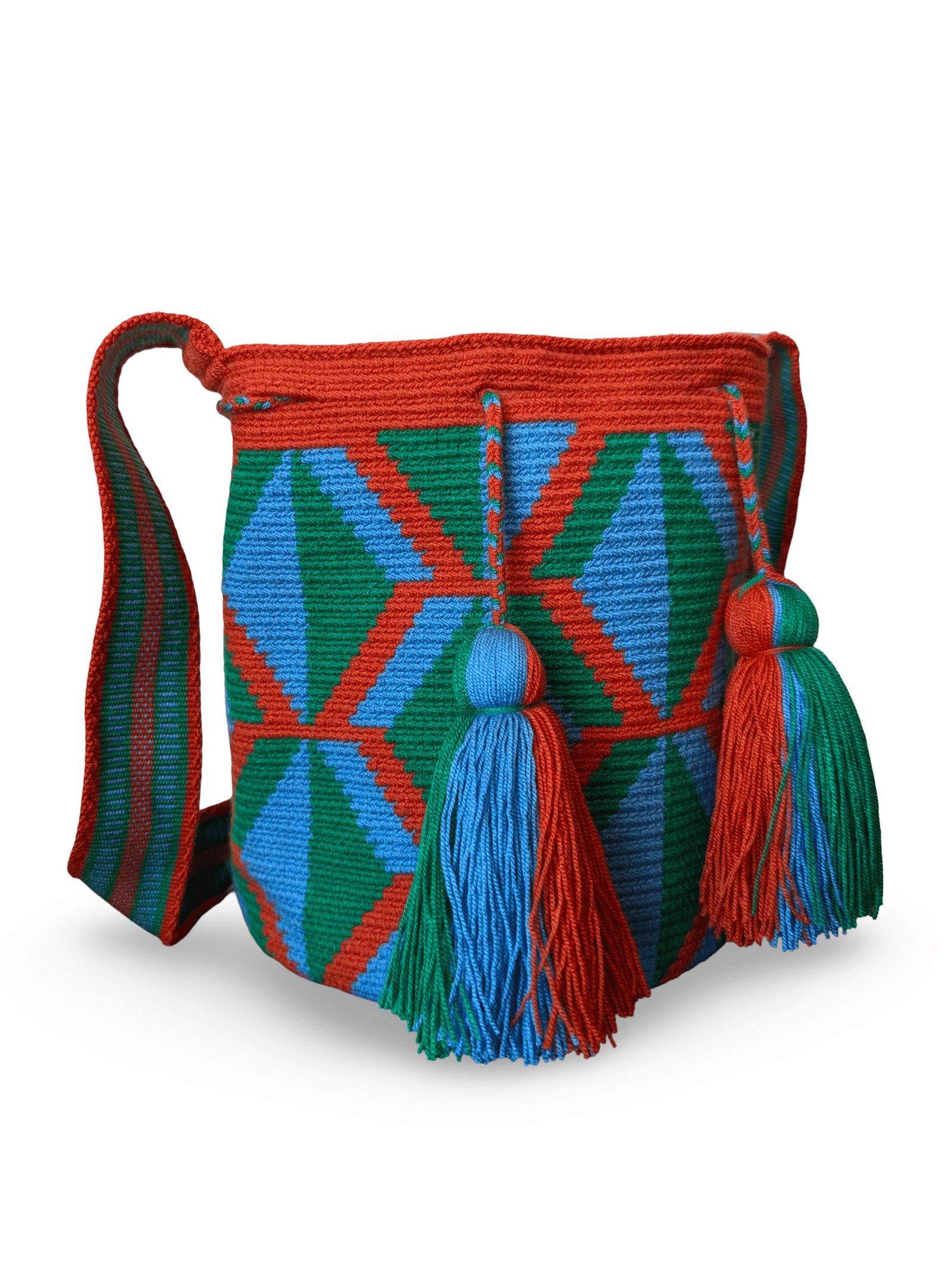 Breeze Colorful Handmade Colombian Wayuu Crossbody Bag - Image 4